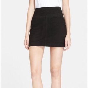 Vintage Black Suede Mini Skirt